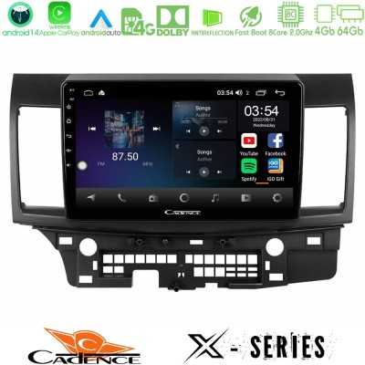 Cadence X Series Mitsubishi Lancer 2008 – 2015 8core Android 14 4+64GB Navigation Multimedia Tablet 10"