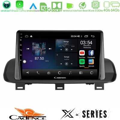 Cadence X Series Nissan Qashqai J12 & X-Trail T33 8core Android 14 4+64GB Navigation Multimedia Tablet 10"