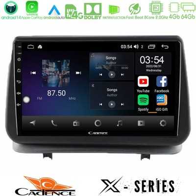 Cadence X Series Renault Clio 2005-2012 8core Android 14 4+64GB Navigation Multimedia Tablet 9"