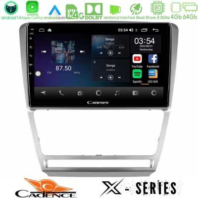 Cadence X Series Skoda Octavia 5 8core Android 14 4+64GB Navigation Multimedia Tablet 10"