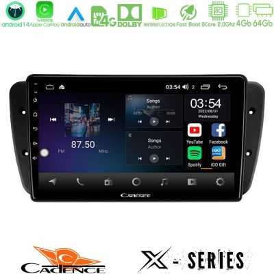 Cadence X Series Seat Ibiza 2008-2012 8Core Android 14 4+64GB Navigation Multimedia Tablet 9"
