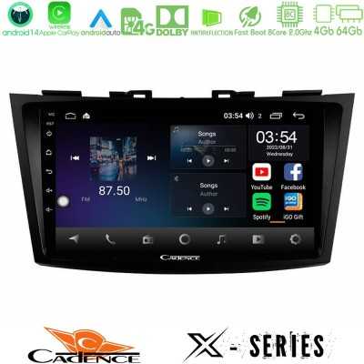 Cadence X Series Suzuki Swift 2011-2016 8core Android 14 4+64GB Navigation Multimedia Tablet 9"