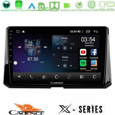 Cadence X Series Toyota Corolla 2019-2022 8core Android 14 4+64GB Navigation Multimedia Tablet 10"