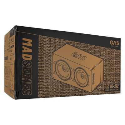 MAD B1-212 Subwoofer αυτοκινήτου loaded enclosure 2x12" 1200 W Gas Audio Power