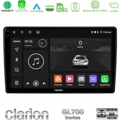 Clarion GL700 Series 8Core Android13 4+64GB Seat Arona/Ibiza Navigation Multimedia Tablet 9" Με Carplay & Android Auto