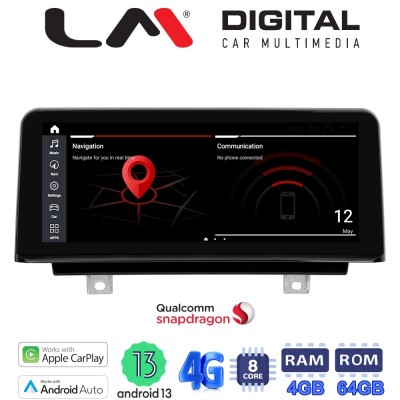 LM Digital - LM JFK350 464 Οθόνη OEM Multimedia Αυτοκινήτου για BMW S.3 (F30/F31/F34/F35 (2013-2016) & Series 4 - F32/F33/F36 (2