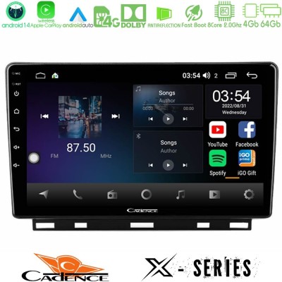 Cadence X Series Renault Clio 5 2020-2024 8core Android 14 4+64GB Navigation Multimedia Tablet 9"