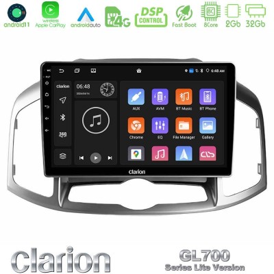 Clarion GL700 Lite Series 8Core Android11 2+32GB Chevrolet Captiva 2012-2016 Navigation Multimedia Tablet 10" Με Carplay & Andro Clarion GL700 Lite Series 8Core Android11 2+32GB Chevrolet Captiva 2012-2016 Navigation Multimedia Tablet 10" Με Carplay & Andro