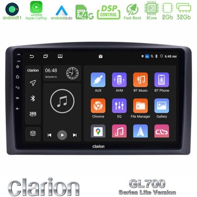 Clarion GL700 Lite Series 8Core Android11 2+32GB Mercedes Vito 2015-2021 Navigation Multimedia Tablet 10" Με Carplay & Android A