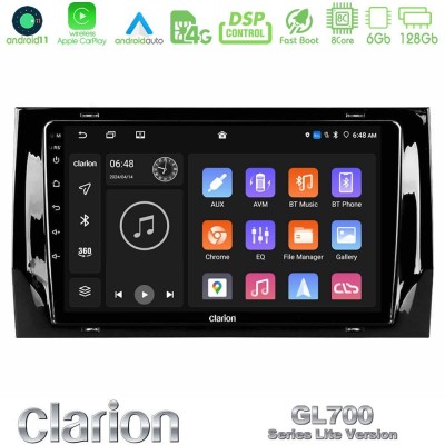 Clarion GL700 Lite Series 8Core Android11 6+128GB Skoda Kodiaq/Karoq 2017- Navigation Multimedia Tablet 10" Με Carplay & Android