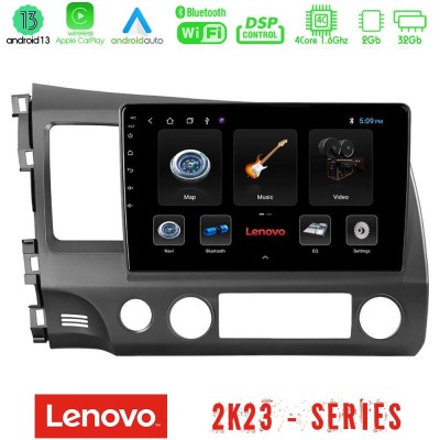 Lenovo Car Pad Honda Civic 2006-2011 4Core Android 13 2+32GB Navigation Multimedia Tablet 10"