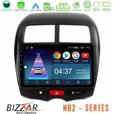 Bizzar ND2 Series 8Core Android14 2+32GB Mitsubishi ASX Navigation Multimedia Tablet 10" Με Carplay & Android Auto